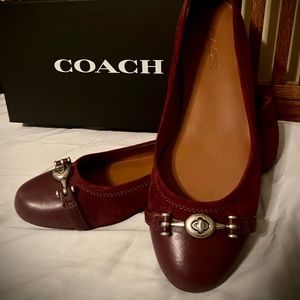 🔺COACH Red Leila Flats in size 9.5 🔺